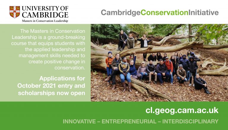 CCI Masters in Conservation Leadership – Applications open | Cambridge